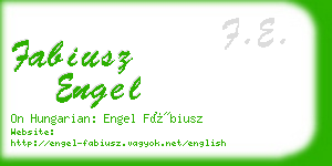 fabiusz engel business card